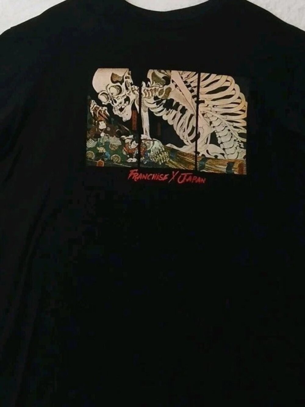 Franchise x Japan Graphic T-Shirt Kabuki And Skeleton Black